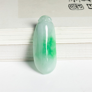 缅甸天然翡翠A货冰糯种阳绿福瓜如意吊坠男女款福在眼前福瓜挂件