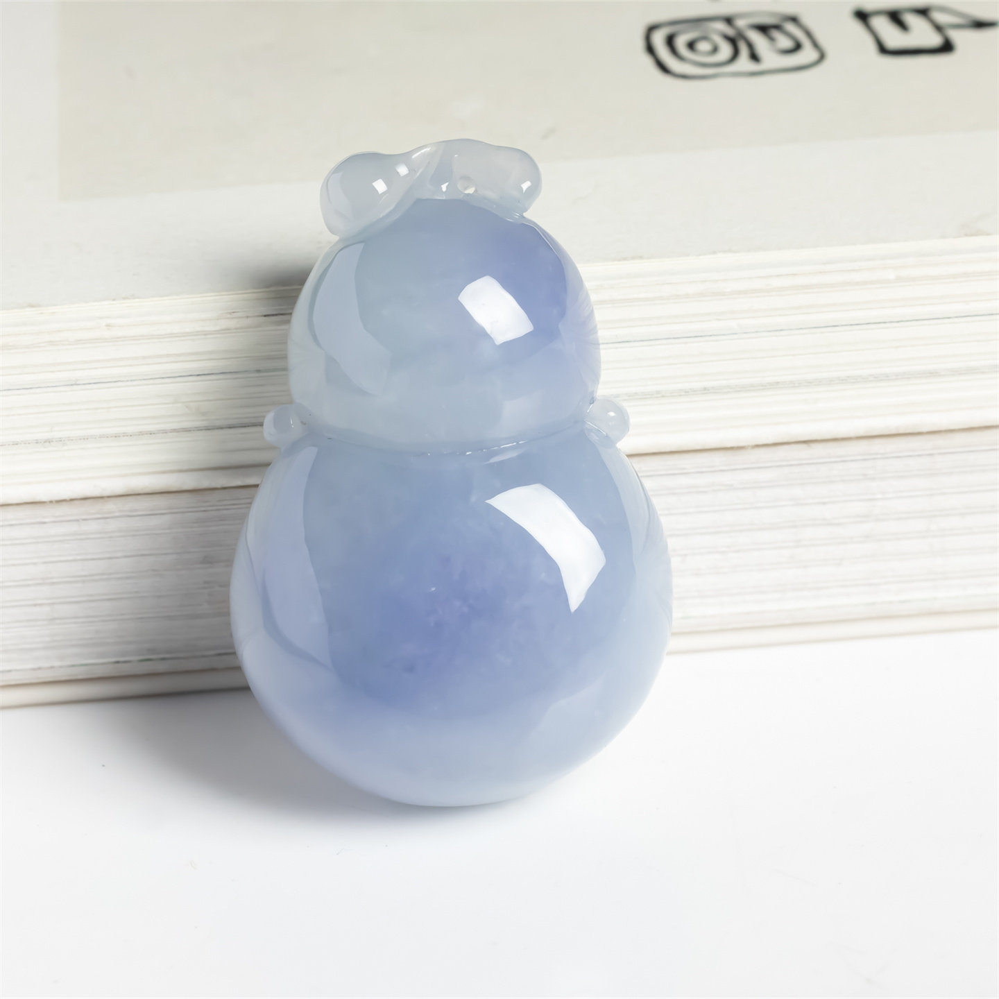 缅甸天然翡翠A货老坑冰糯种紫罗兰葫芦吊坠男女款福禄双全挂件