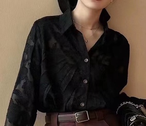欧洲站CUI欧货潮真丝衬衫女秋季2023新款高级感宽松桑蚕丝衬衣