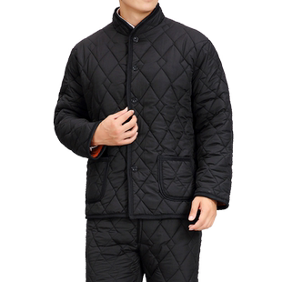 中年男士棉衣爸爸冬装外套新款中老年加绒加厚棉衣棉裤套装内外穿