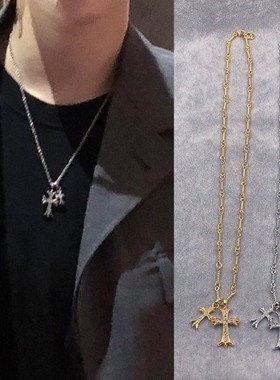 日韩风十字架送礼吊坠雪梨同款