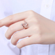磨砂蝴蝶钻戒指环女 钛钢18K玫瑰金学生日韩国简约个性不褪色饰品