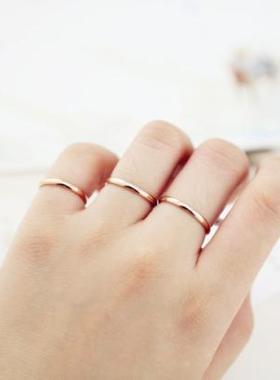 钛钢玫瑰金学生百搭戒指环