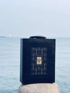 通用型新款贵族蓝双支干红红酒手提盒空礼盒不含酒