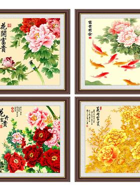 牡丹装饰画客厅定制装饰画