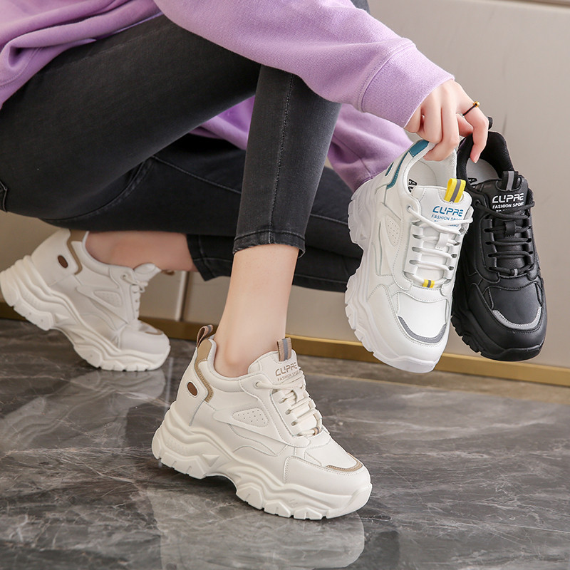 厚底老爹鞋女加绒秋冬2022新款爆款运动鞋小个子内增高女鞋休闲鞋