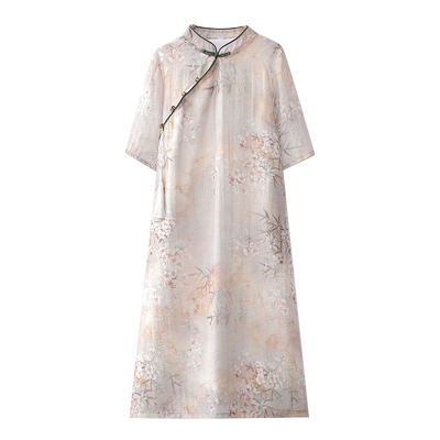 妈妈夏装时尚洋气连衣裙国风