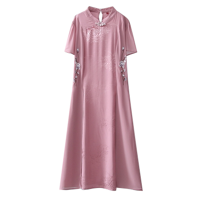 年轻妈妈夏装改良旗袍连衣裙