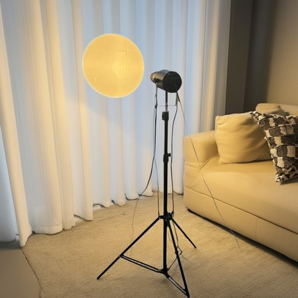 插电式落地灯伸缩三角杆装饰拍照纯圆灯光聚光灯氛围背景照明射灯