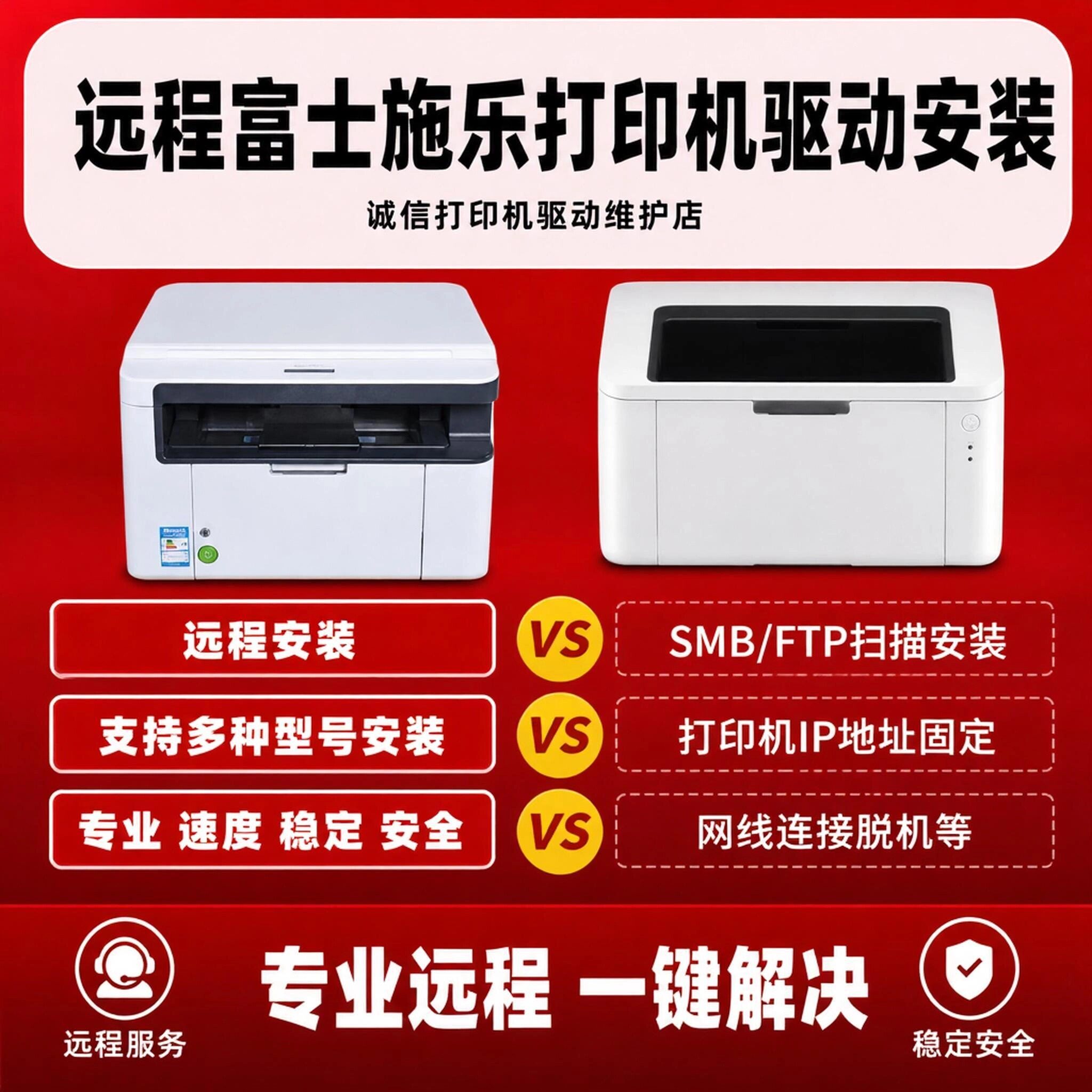 远程安装打印机驱动 富士施乐M288dw P158b M228db CP105b P105b