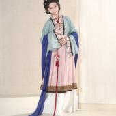 汉墨记原创汉服补衮图仕女图国风复原古画短衫 褶裙围裳宋制神仙服