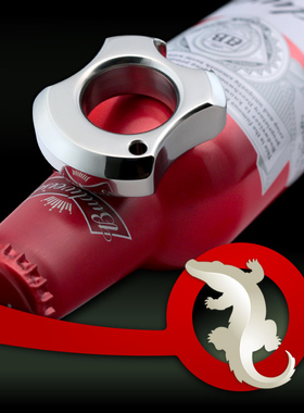 黄铜/钛合金启瓶器15mm加厚指虎比特瓶起户外防身开瓶器饿鱼金EDC