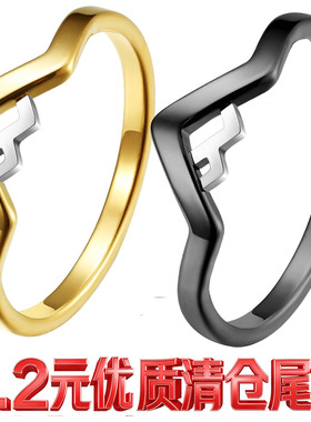 文艺潮男女钛钢戒指简约气质中性