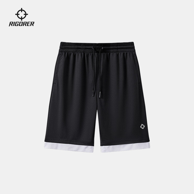 准者2022新款针织五分裤男篮球运动训练健身跑步快干透气球裤美式