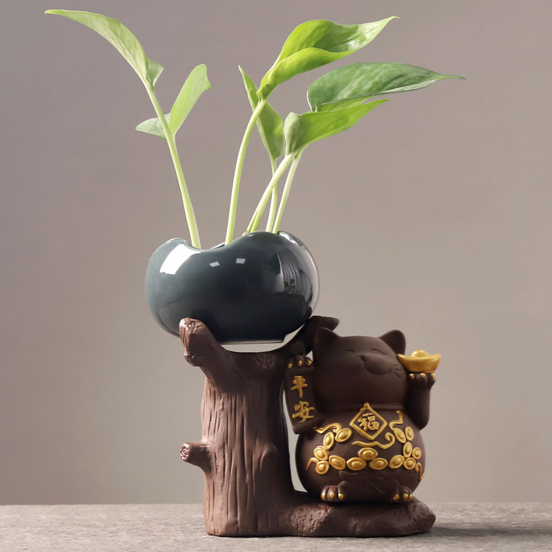 创意绿萝水培花瓶水养植物盆器时尚个性花盆器皿容器客厅装饰摆件