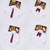 包邮 儿童免烫长短袖 白衬衣男女童合唱演出服中小学生校服礼服衬衫