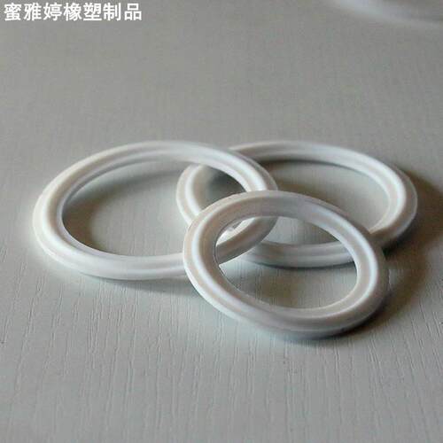纯PTFE卫生级密封垫圈高温铁氟龙卡盘卡箍配套快装四氟垫片1寸4寸
