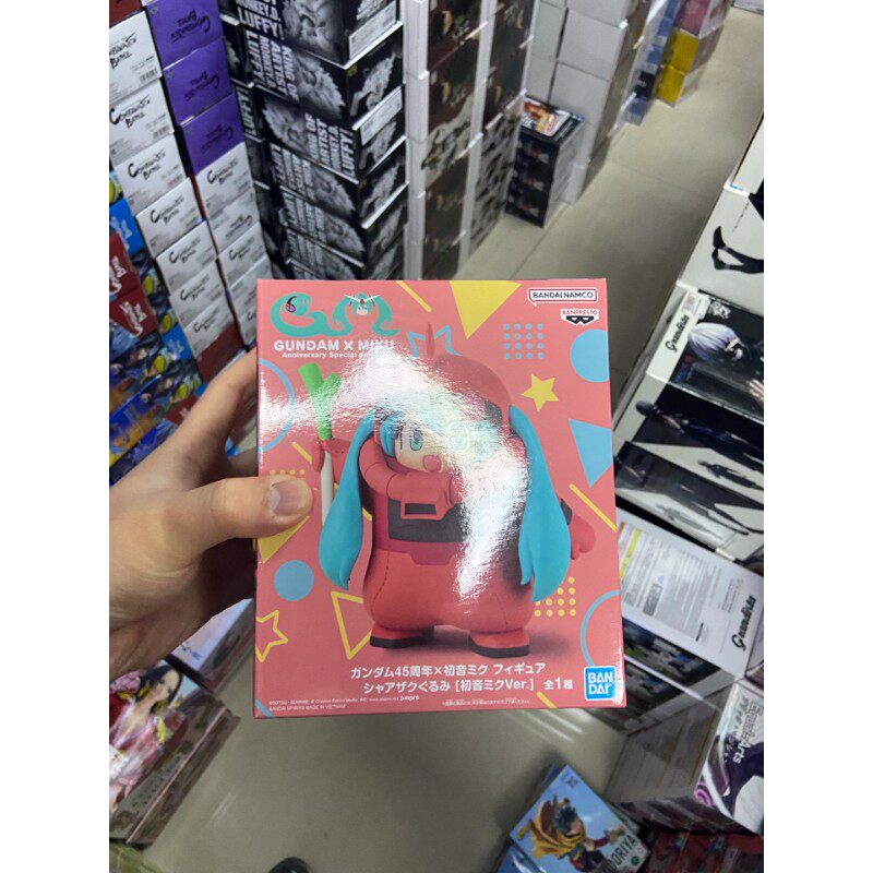 日本正版 万代眼镜厂 高达初音 扎古 初音未来 手办景品动漫摆件