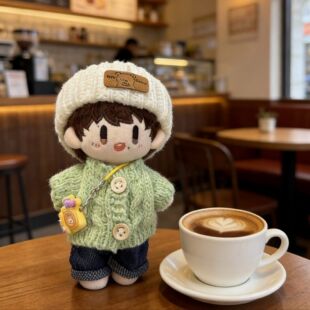 周可可娃衣10cm正常体棉花娃娃衣服侦探同款可爱秋冬毛衣帽子鞋子