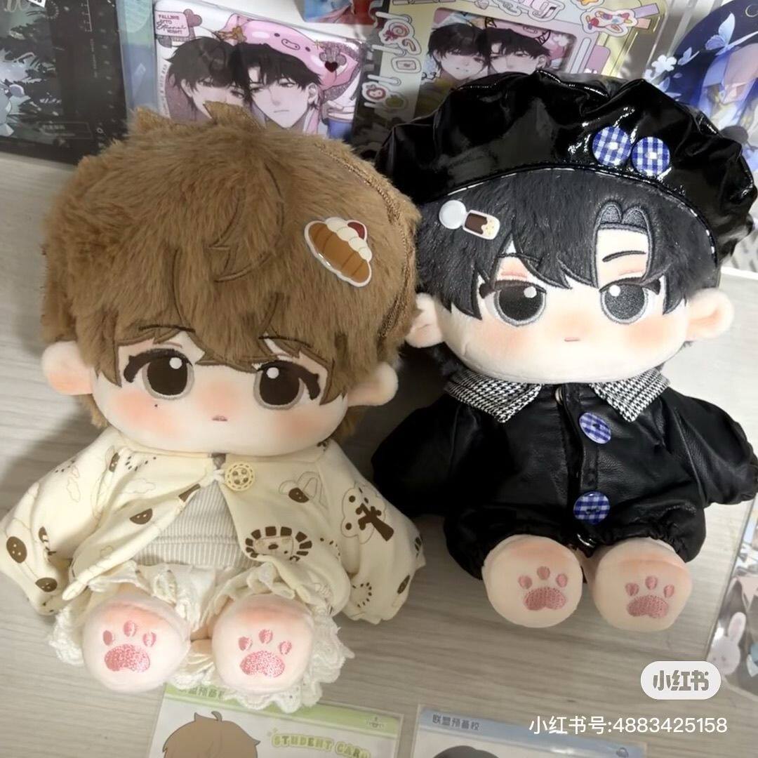 原创漫画囚于永夜同人周边温然顾昀迟属性20cm棉花娃娃超萌可爱