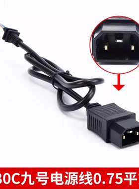 适用电动车充电器九号A30CB30CN30CN70C输出电源线0.75平方无通讯
