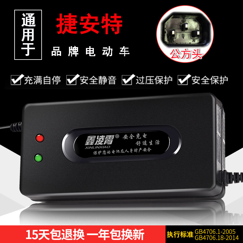 捷安特电动车电瓶通用充电器36V48V12AH60V20AH64V72V20AH公方头