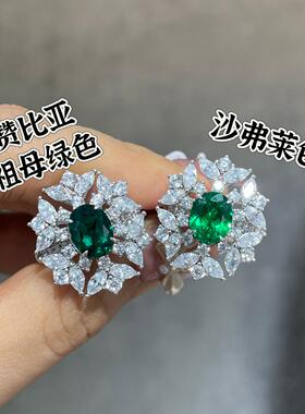 热卖S925银2克拉实验室莎佛莱