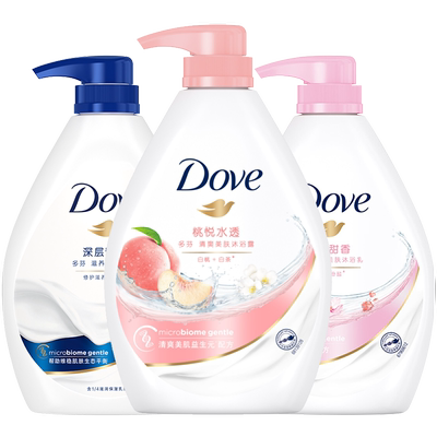 【滋润留香】多芬桃悦水透沐浴露