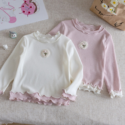 女童打底衫春秋外穿纯棉T恤