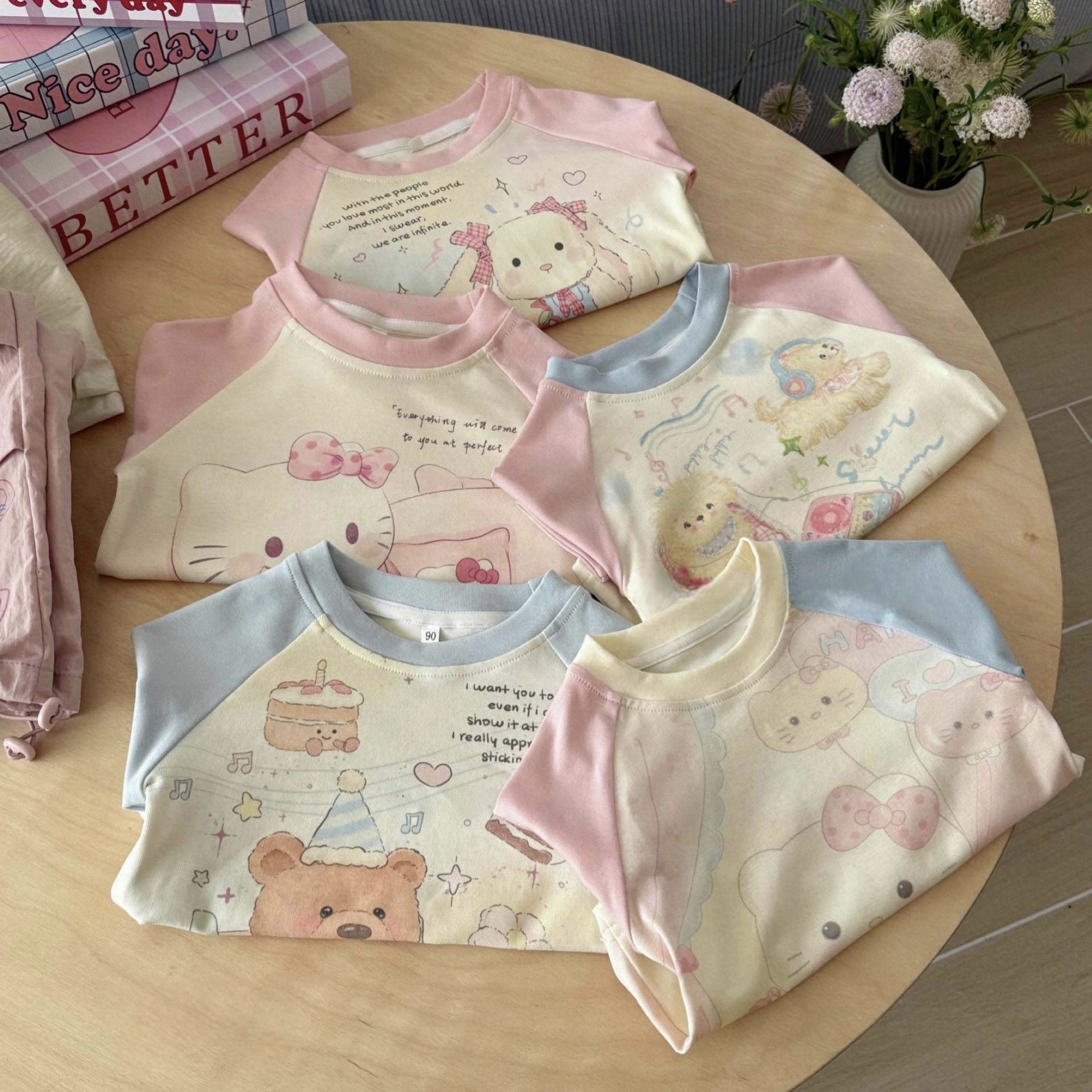 女童2025卡通长袖T恤春装打底衫