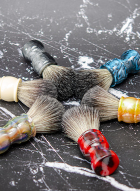 ZY盲盒胡刷 男士剃须刷胡须刷起泡刷 颜色随机 送胡刷架