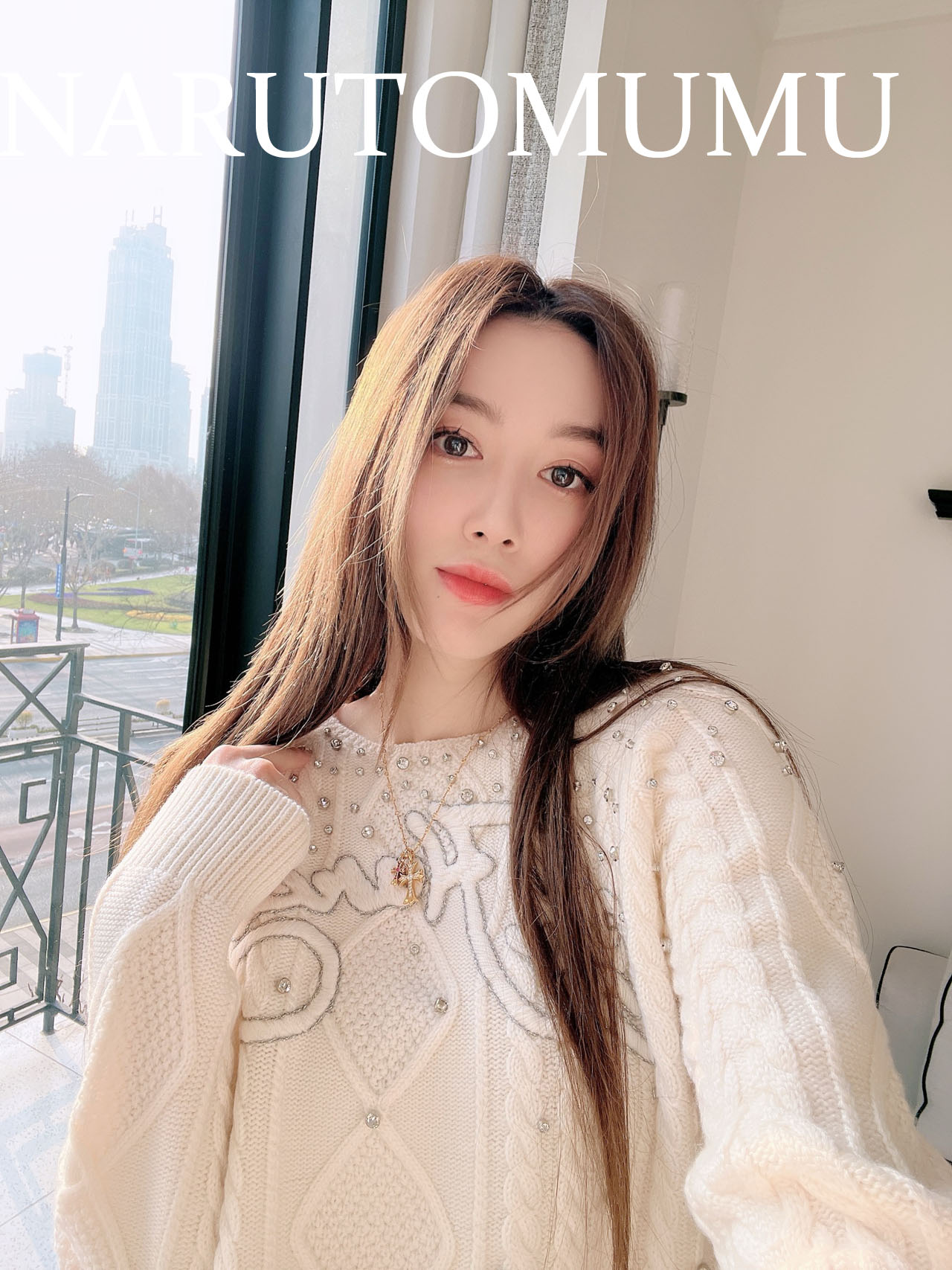 小姐姐全球购ED HARDY 大颗粒水钻logo 软糯毛衣 女款24春Z04