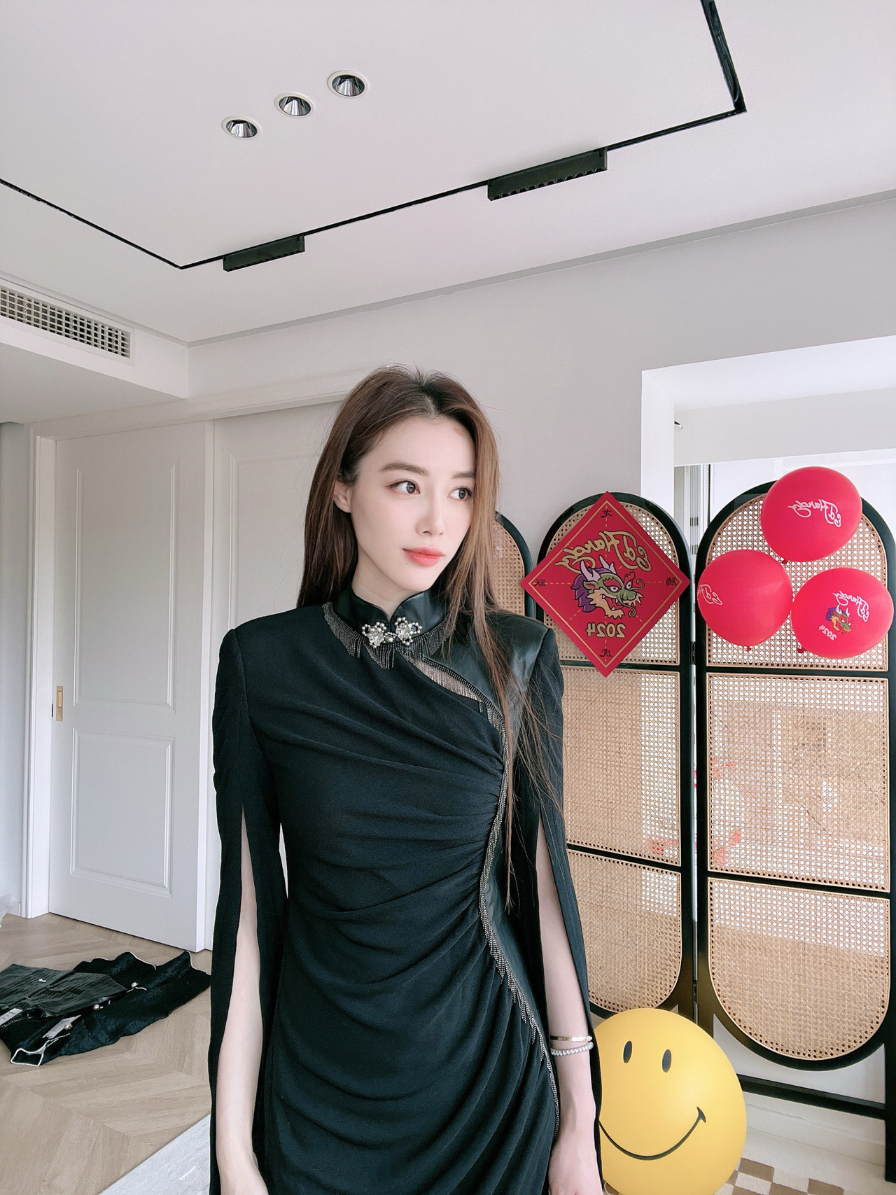 小姐姐全球购11niseey姜熠 D2C设计师品牌 pu拼皮 超显瘦 礼服裙