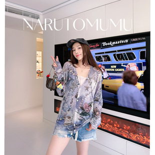 女款 小姐姐全球购ED 26夏05 开衫 轻薄透气 HARDY 满身3D印花