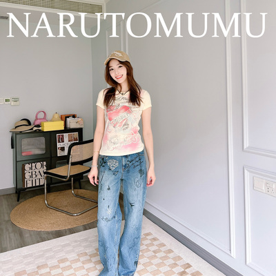 小姐姐全球购ED HARDY 哥特图腾水钻logo印花 女款T恤 24冬Z04