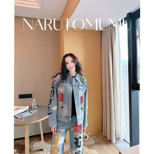 小姐姐全球购ED HARDY 重工闪片水钻灵蛇 牛仔外套 女款 25春Z04