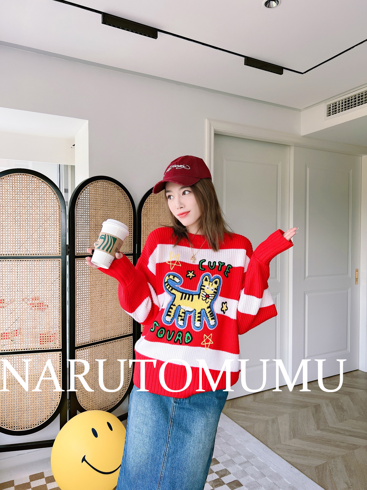 ED圆领可爱常规绵羊毛刺绣毛衣