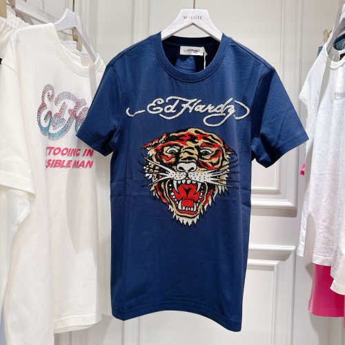 小姐姐全球购ED HARDY classic经典 虎头 满钻 短袖T恤 男款 Z06