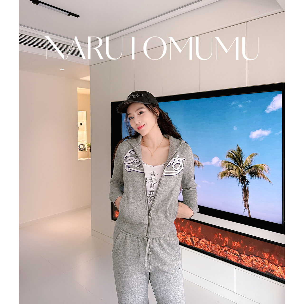 小姐姐全球购ED HARDY 极简刺绣拼贴 logo 拉链外套 女款 26春01