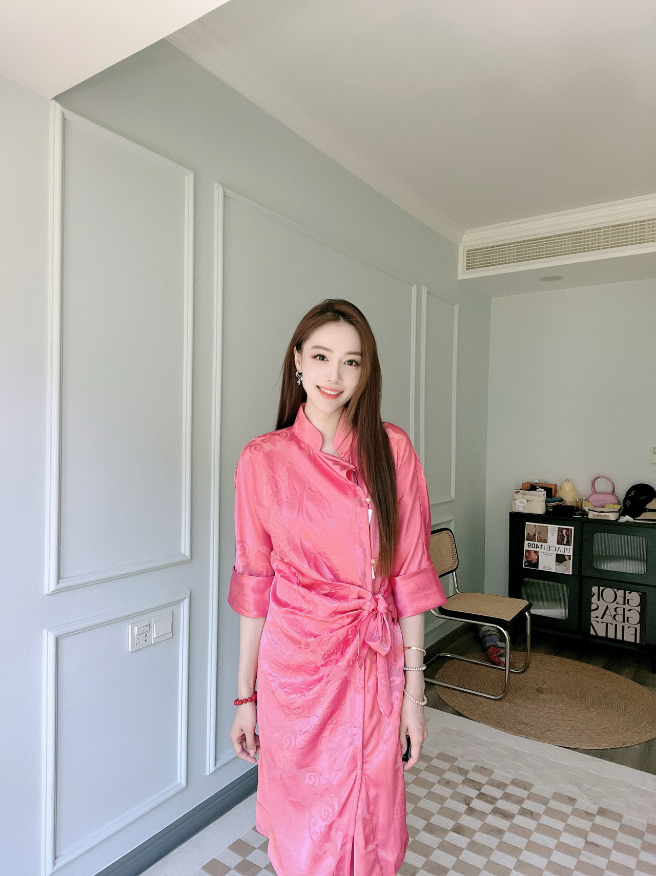 小姐姐全球购 11niseey姜熠 D2C设计师品牌 褶皱系带 显瘦 连衣裙