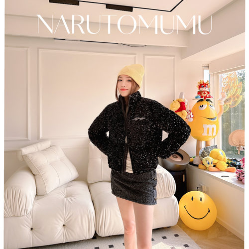 小姐姐全球购ED HARDY 经典logo 满身闪片 羽绒外套 女款 26冬04