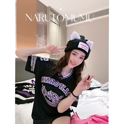 小姐姐全球购ED HARDY 超重工 满钻 字母 V领 短袖T恤 男款26春06