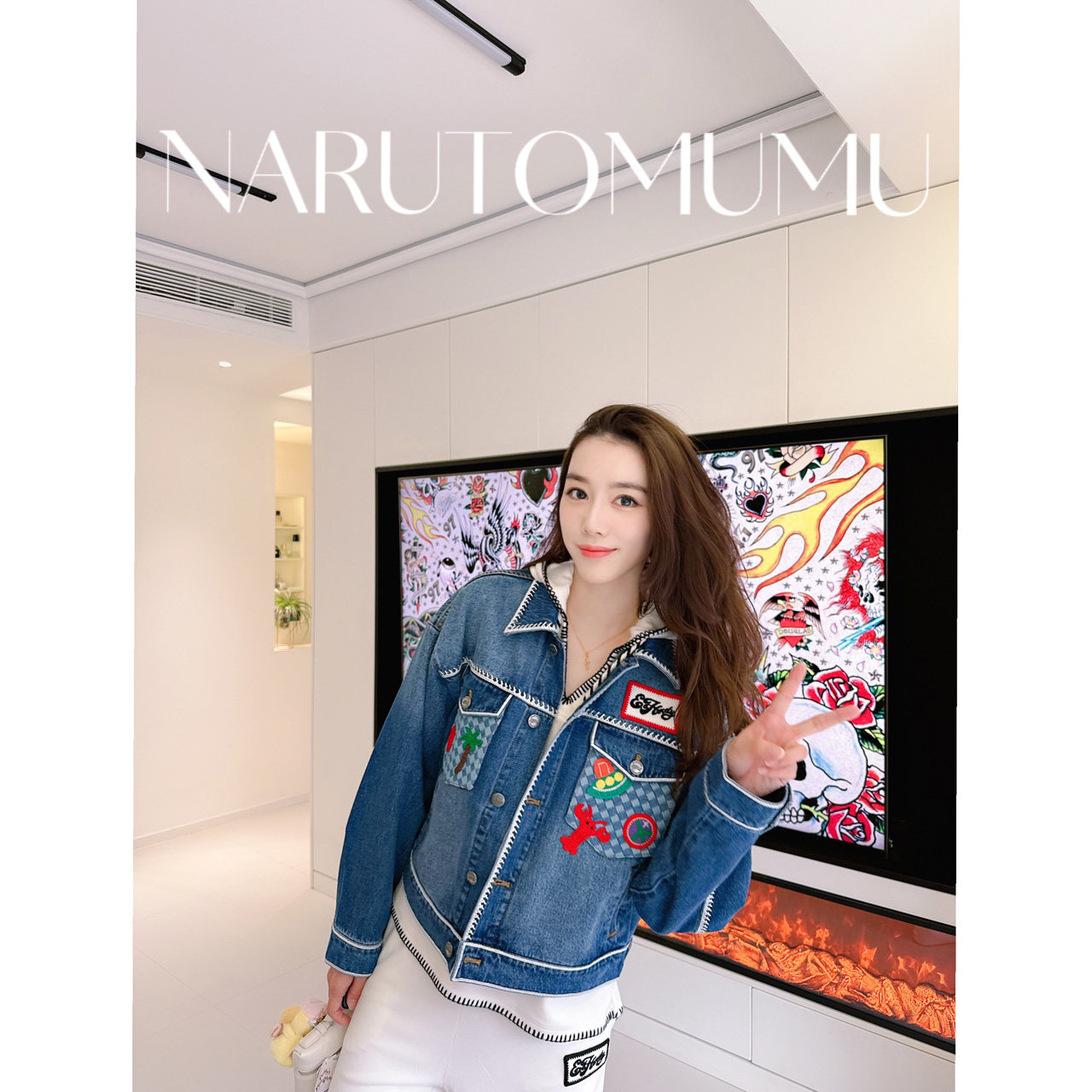 小姐姐全球购ED HARDY 龙虾刺绣拼贴 牛仔夹克外套 女款26春05