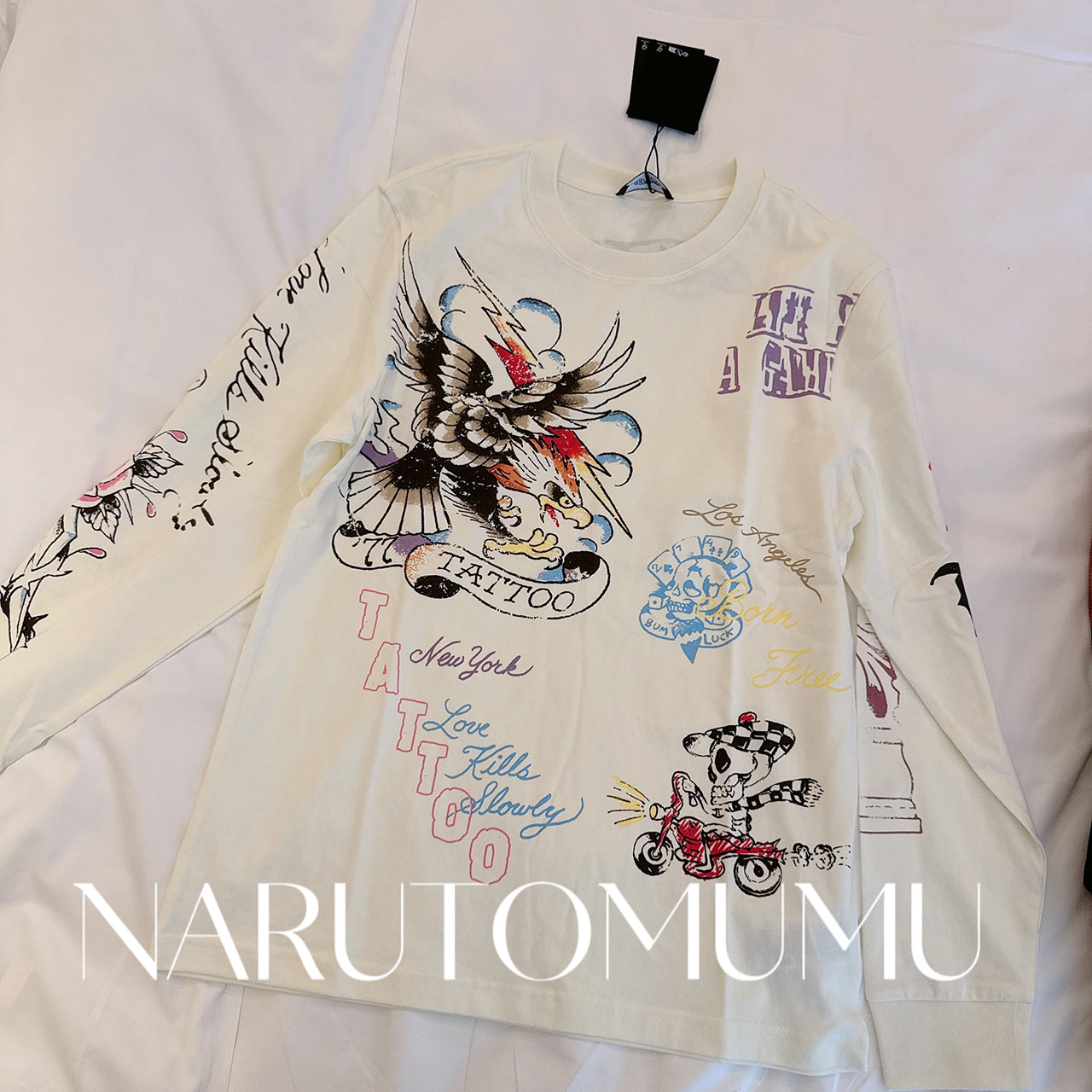 小姐姐全球购ED HARDY  哥特老鹰印花 长袖T恤 男款 26春02