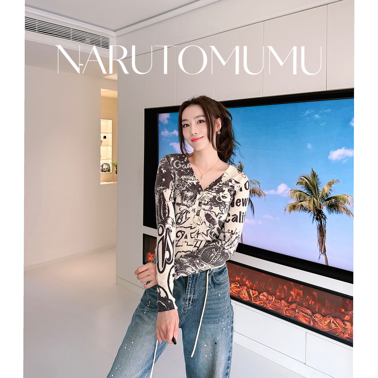 小姐姐全球购ED HARDY 满身刺青 虎头印花 针织开衫 女款26春01