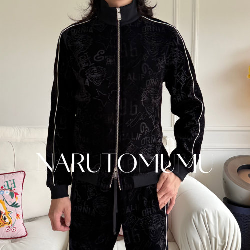小姐姐全球购ED HARDY 满身暗纹 丝绒 拉链外套 男款 26冬04