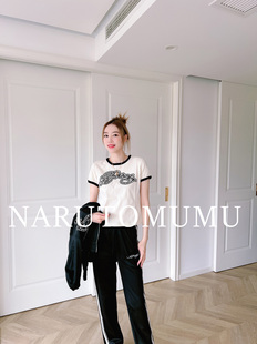 经典 logo 短袖 小姐姐全球购ED 女款 水钻铆钉 T恤 23春Z04 HARDY