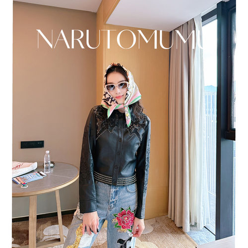 小姐姐全球购ED HARDY 蕾丝接拼 小皮衣外套 女款 25春Z045