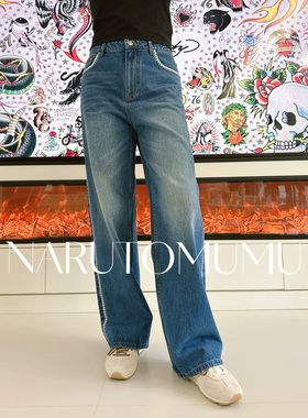 小姐姐全球购ED HARDY 龙虾刺绣拼贴 阔腿 牛仔裤 女款26春05