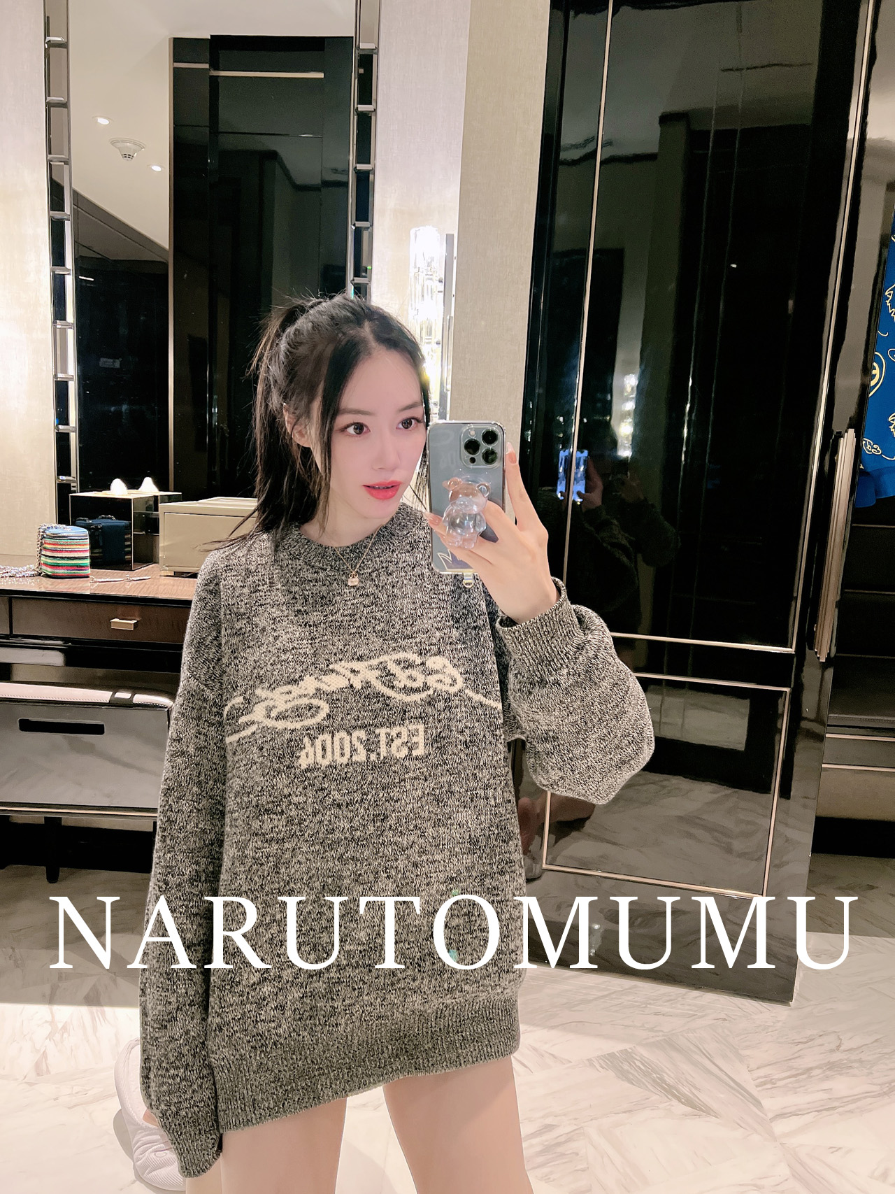 小姐姐全球购ED HARDY 高级 素静 大牌logo毛衣 男女同款 22春125